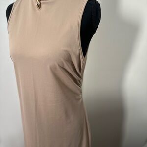Sleeveless Tan Dress